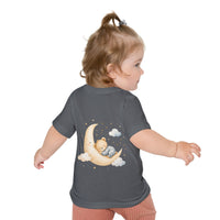 Woodland Baby Animals Baby Short Sleeve T-Shirt | Fox Rabbit Deer, Moon Bear Back
