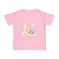Woodland Baby Animals Baby Short Sleeve T-Shirt | Fox Rabbit Deer, Moon Bear Back