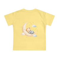 Woodland Baby Animals Baby Short Sleeve T-Shirt | Fox Rabbit Deer, Moon Bear Back
