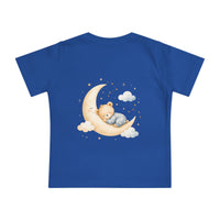 Woodland Baby Animals Baby Short Sleeve T-Shirt | Fox Rabbit Deer, Moon Bear Back