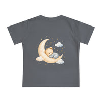Woodland Baby Animals Baby Short Sleeve T-Shirt | Fox Rabbit Deer, Moon Bear Back