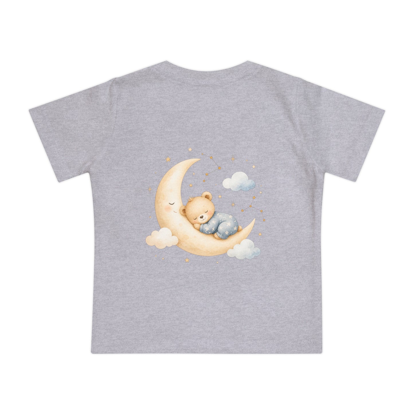 Woodland Baby Animals Baby Short Sleeve T-Shirt | Fox Rabbit Deer, Moon Bear Back