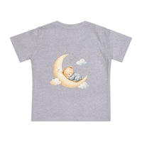 Woodland Baby Animals Baby Short Sleeve T-Shirt | Fox Rabbit Deer, Moon Bear Back