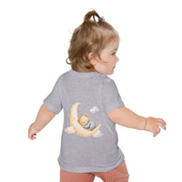 Woodland Baby Animals Baby Short Sleeve T-Shirt | Fox Rabbit Deer, Moon Bear Back